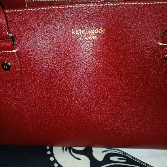 Kate Spade Red Leather Tote Bag - Picture 2 of 7